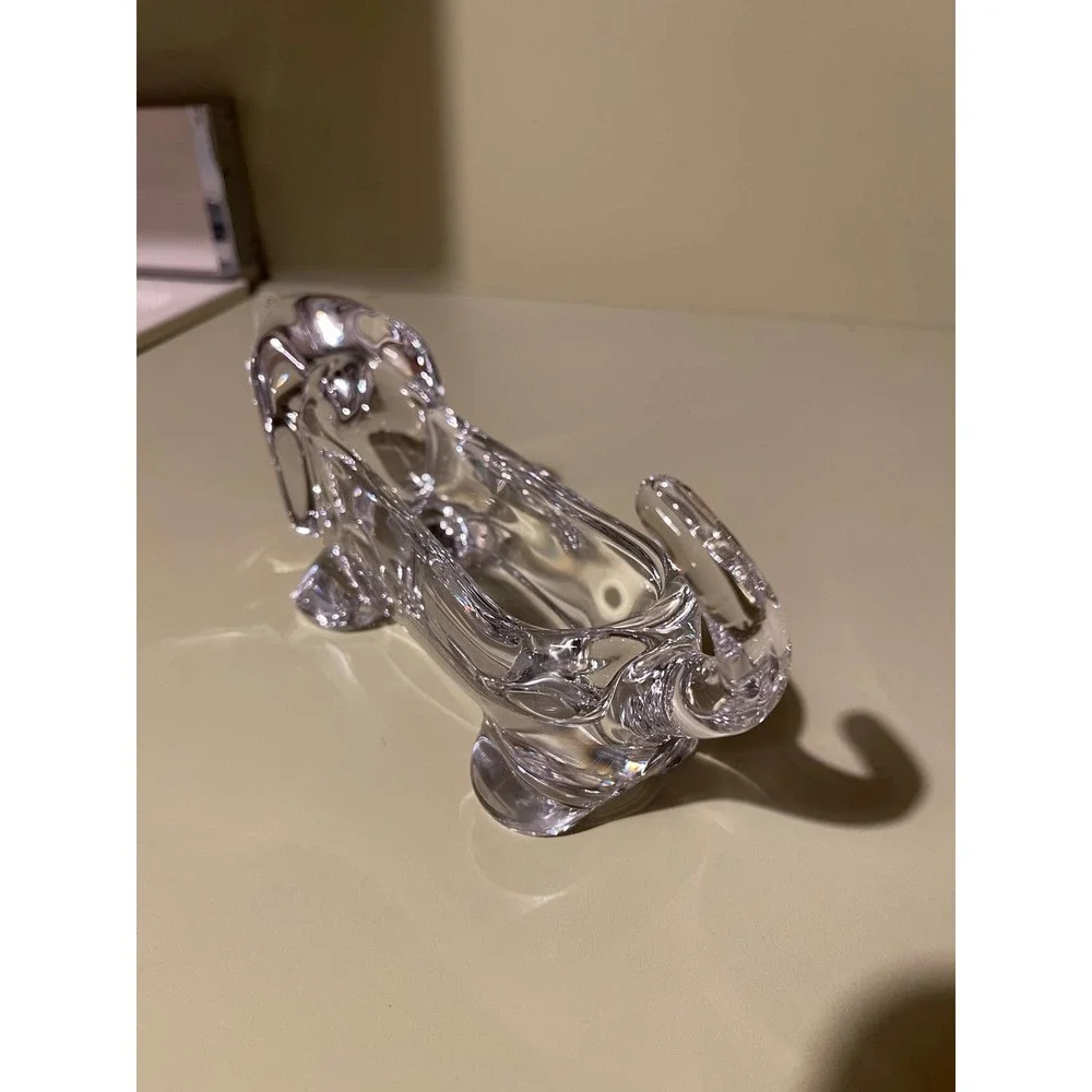 Vintage Art Lead‎ Crystal Dachshund Dog Candy Dish